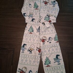 Kids Pajamas with Cartoon Characters - White